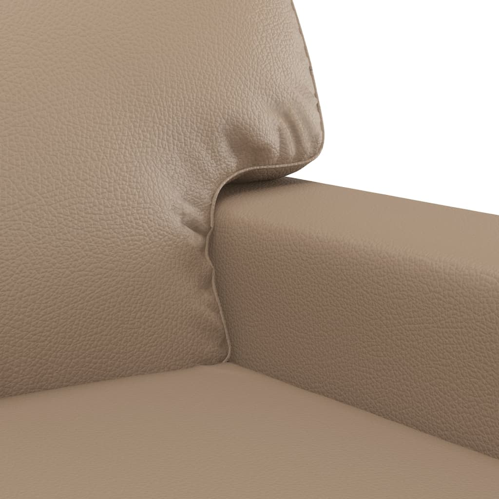 Canapea de o persoană, cappuccino, 60 cm, piele ecologică - Lando