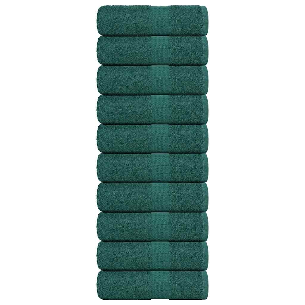 Prosoape de săpun 10 buc Verde 30x30 cm 360 g/m² 100% bumbac