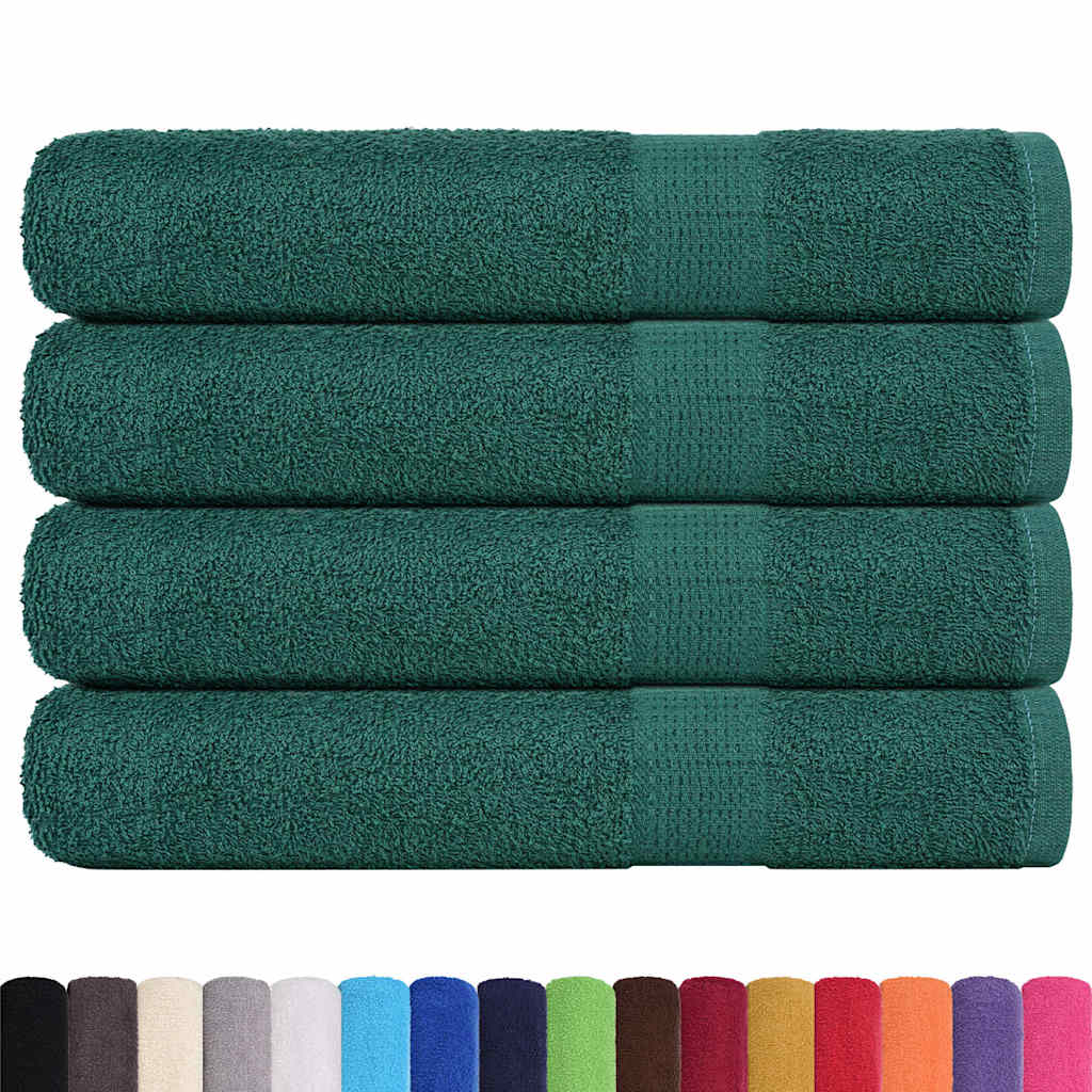 Prosoape 4 buc Verde 100x200 cm 360 g/m² 100% bumbac