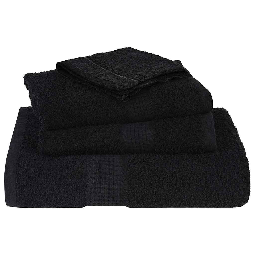 Prosoape cu săpun 10 buc Negru 30x30 cm 360 g/m² 100% bumbac