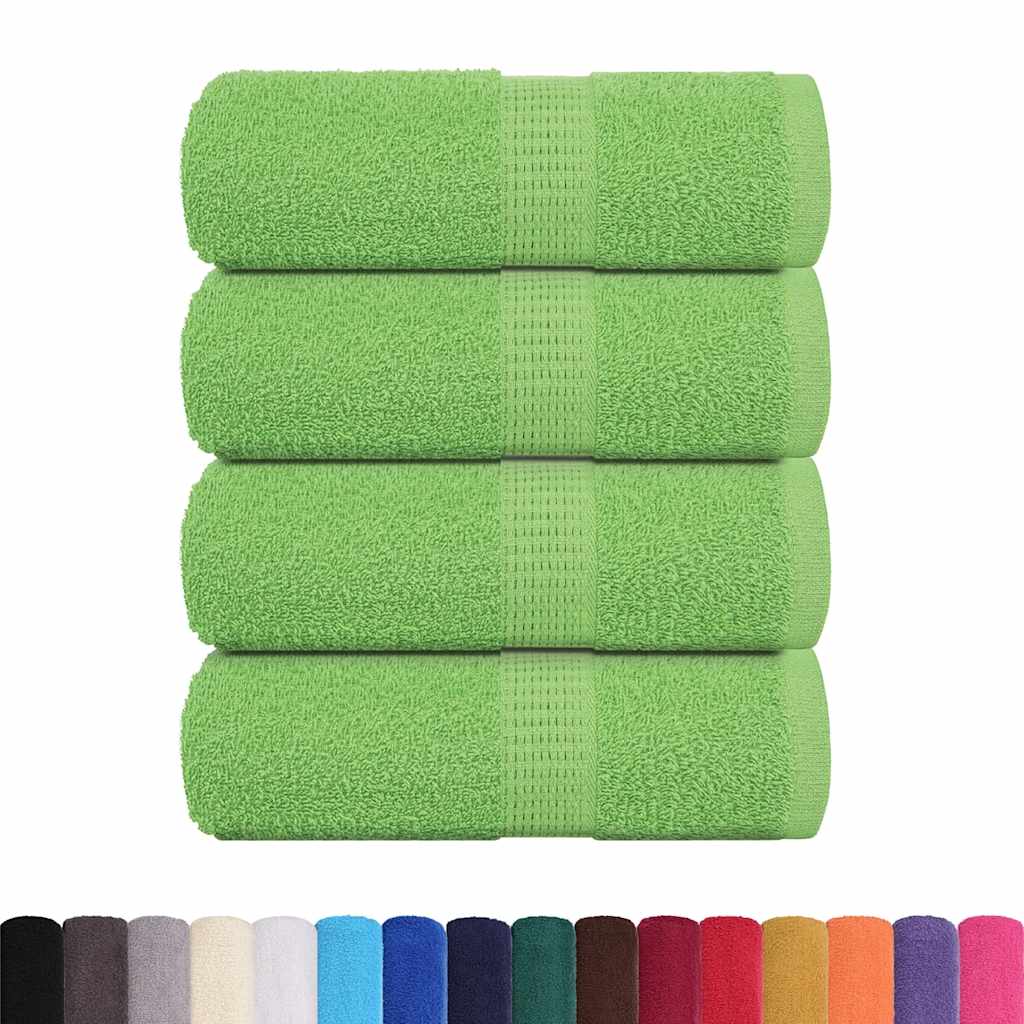 Prosoape de săpun 4 buc Verde măr 30x30 cm 360 g/m² 100% bumbac