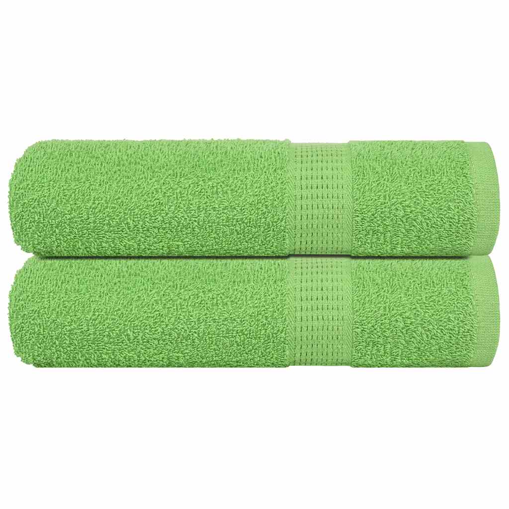 Prosoape de duș 2 buc Verde măr 70x140 cm 360 g/m² 100% bumbac