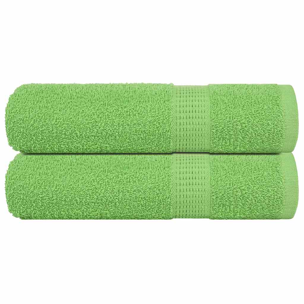 Prosoape de baie 2 buc Verde mere 100x150cm 360g/m² 100% bumbac