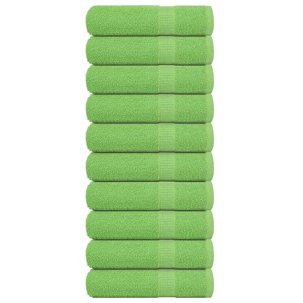 Prosoape de baie 10buc Verde mere 100x150cm 360g/m² 100% bumbac