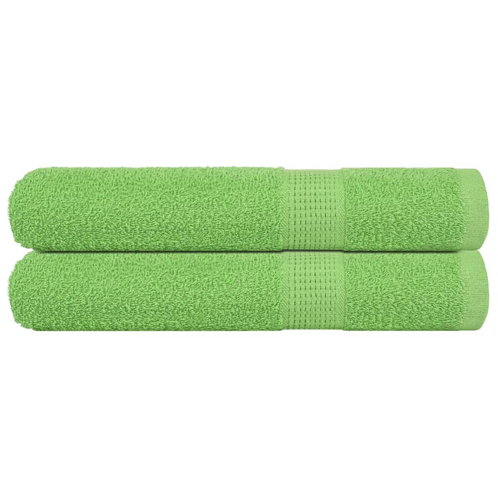 Prosoape saună 2 buc Verde măr 80x200 cm 360 g/m² 100% bumbac