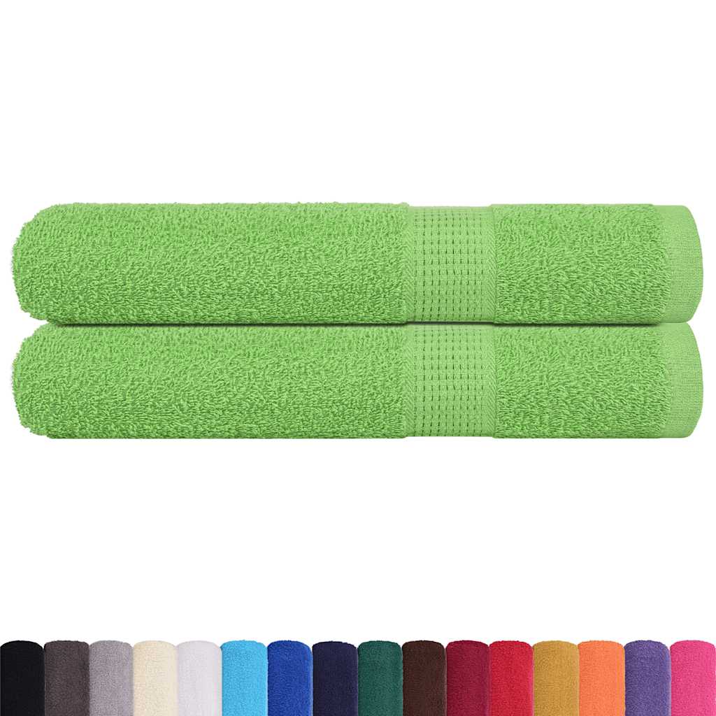 Prosoape saună 2 buc Verde măr 80x200 cm 360 g/m² 100% bumbac