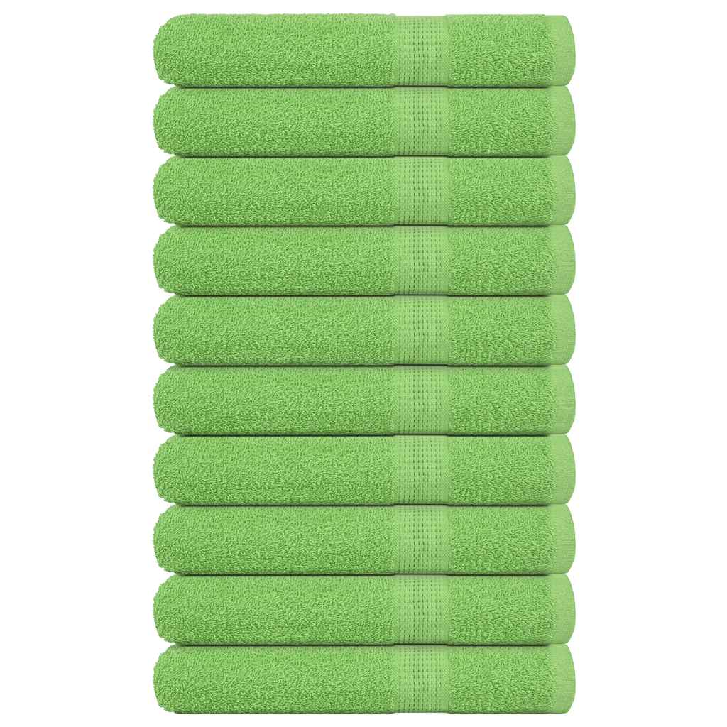 Prosoape 10 buc Verde mere 100x200 cm 360 g/m² 100% bumbac