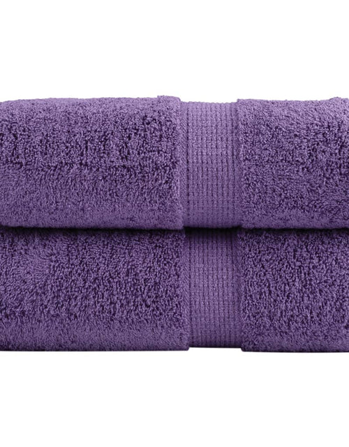 Загрузите изображение в средство просмотра галереи, Prosoape oaspeți premium SOLUND 2 buc violet 30x50 cm 600 gsm
