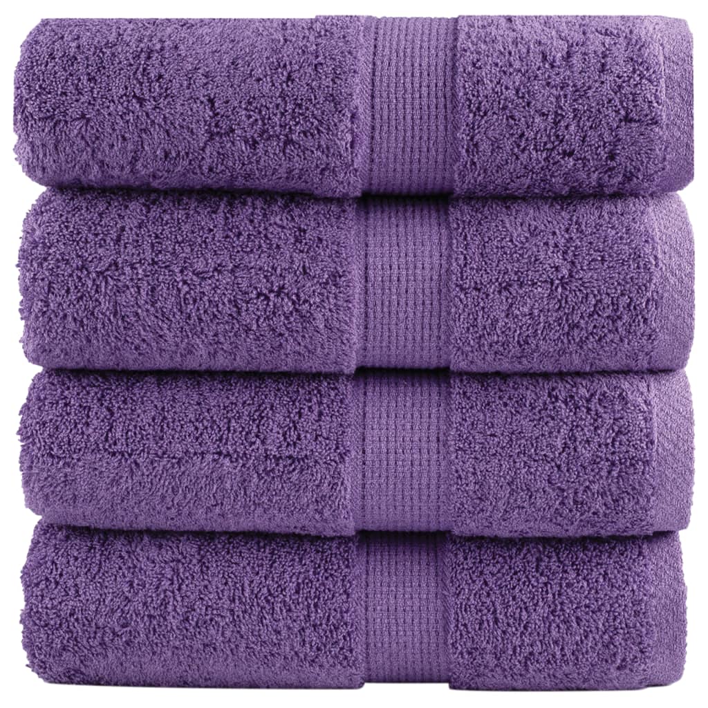 Prosoape oaspeți premium SOLUND 4 buc violet 30x50 cm 600 gsm