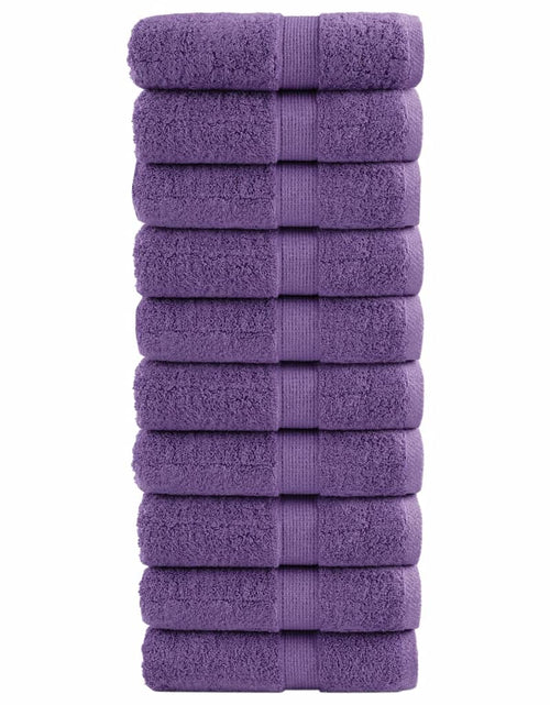 Загрузите изображение в средство просмотра галереи, Prosoape oaspeți premium SOLUND 10 buc violet 30x50 cm 600 gsm
