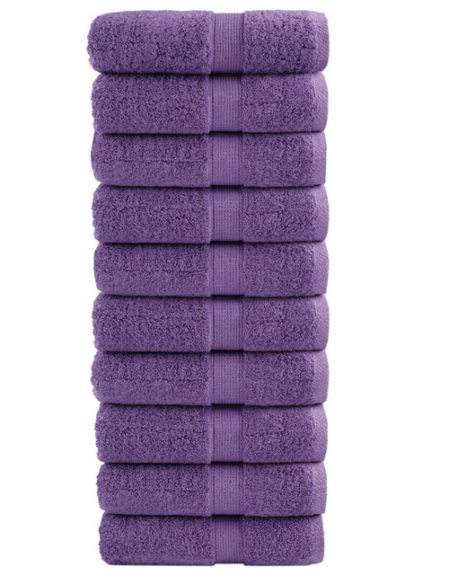 Загрузите изображение в средство просмотра галереи, Prosoape oaspeți premium SOLUND 10 buc violet 30x50 cm 600 gsm
