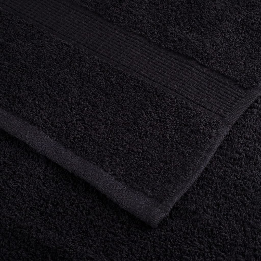 Prosoape de mâini premium SOLUND 2 buc. negru 50x100 cm 600 gsm