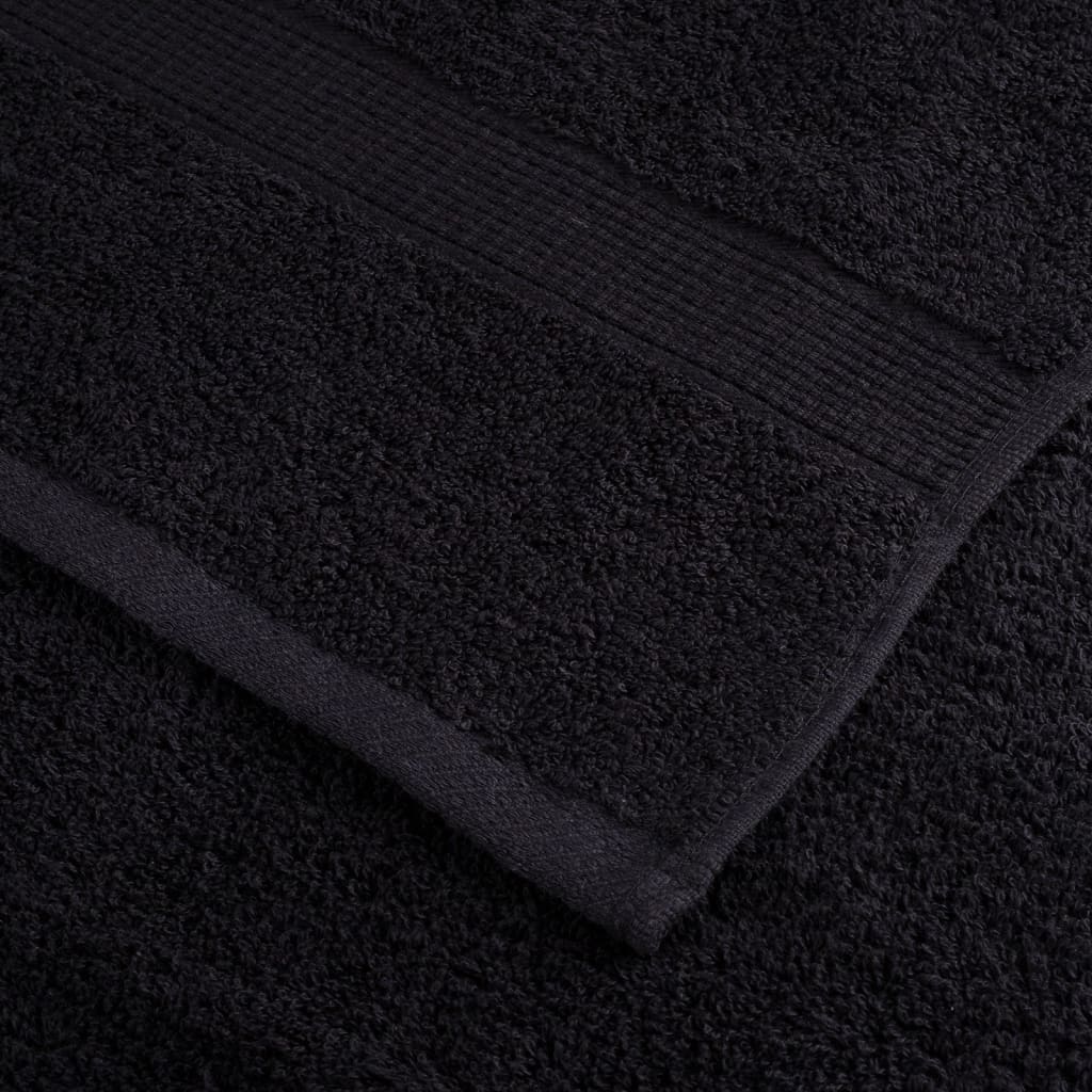 Prosoape de mâini premium SOLUND 4 buc. negru 50x100cm 600 gsm