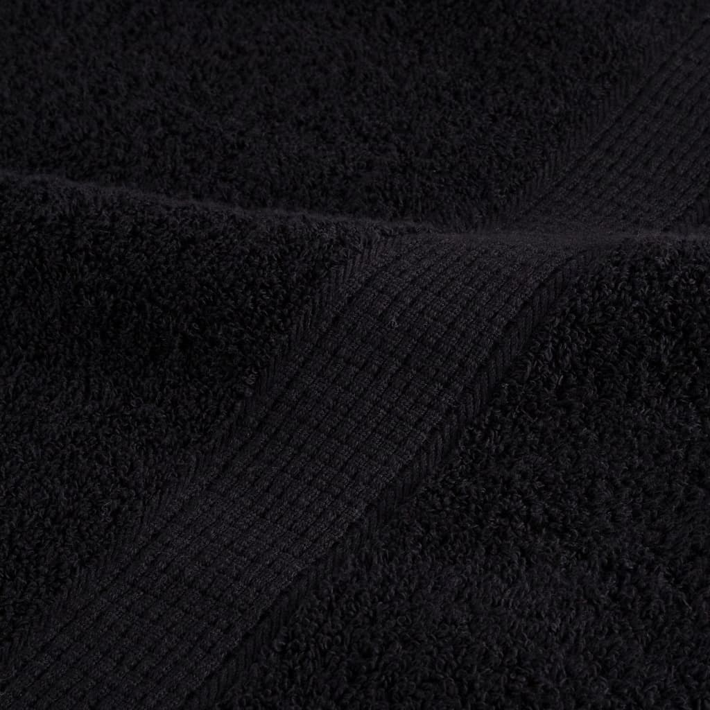 Prosoape de duș premium SOLUND 10 buc. negru 70x140 cm 600 gsm