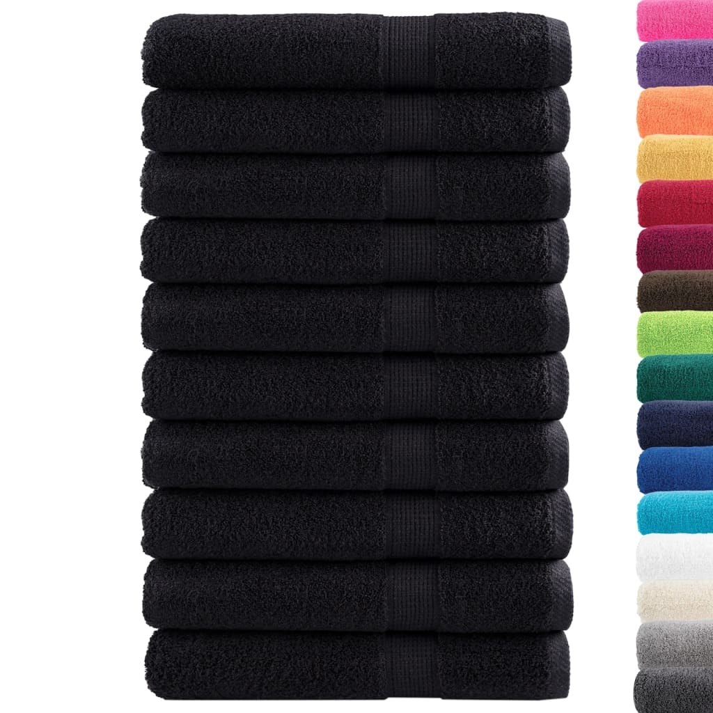 Prosoape de saună premium SOLUND 10 buc. negru 80x200 cm 600gsm