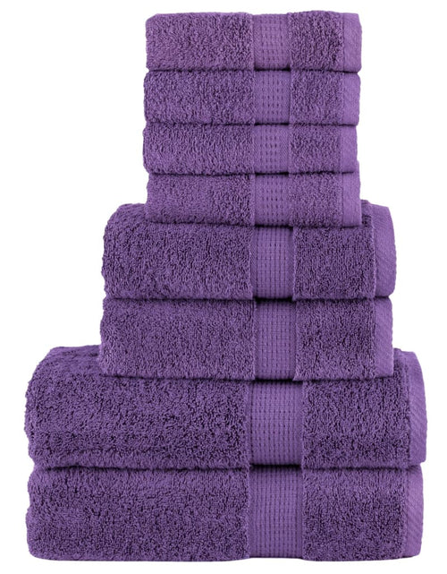 Загрузите изображение в средство просмотра галереи, Set de prosoape premium SOLUND, 8 piese, violet, 600 g/m²
