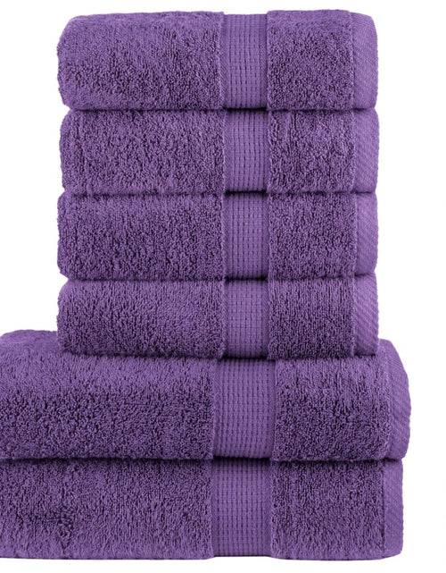 Загрузите изображение в средство просмотра галереи, Set de prosoape premium SOLUND, 6 piese, violet, 600 g/m²
