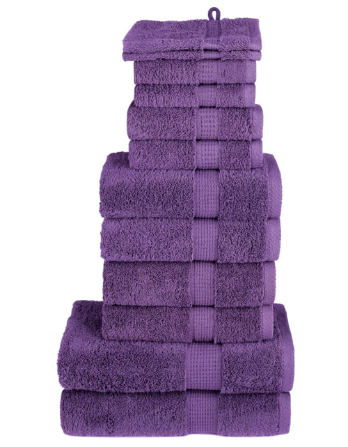 Загрузите изображение в средство просмотра галереи, Set de prosoape premium SOLUND, 12 piese, violet, 600 g/m²
