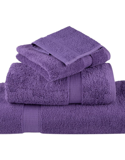 Încărcați imaginea în vizualizatorul Galerie, Set de prosoape premium SOLUND, 12 piese, violet, 600 g/m²
