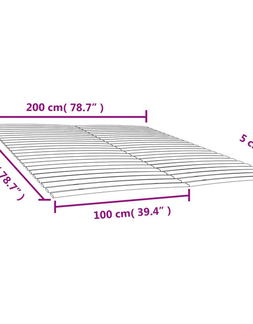 Încărcați imaginea în vizualizatorul Galerie, Baze de pat cu șipci cu 48 șipci, 2 buc., 100x200 cm
