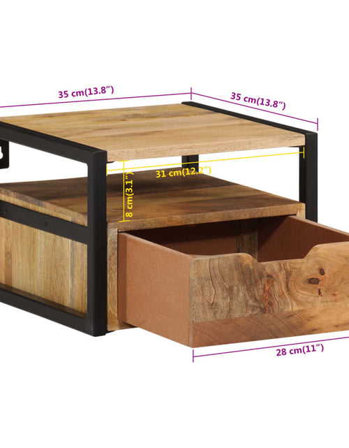 Încărcați imaginea în vizualizatorul Galerie, Noptieră montată pe perete, 35x35x25 cm, lemn masiv de acacia
