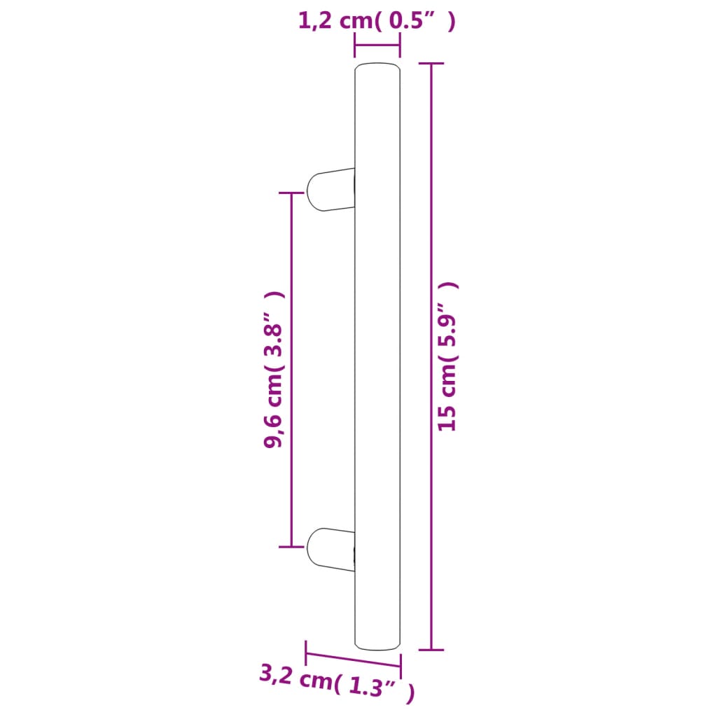 Mânere de dulap, 20 buc., argintiu, 96 mm, oțel inoxidabil