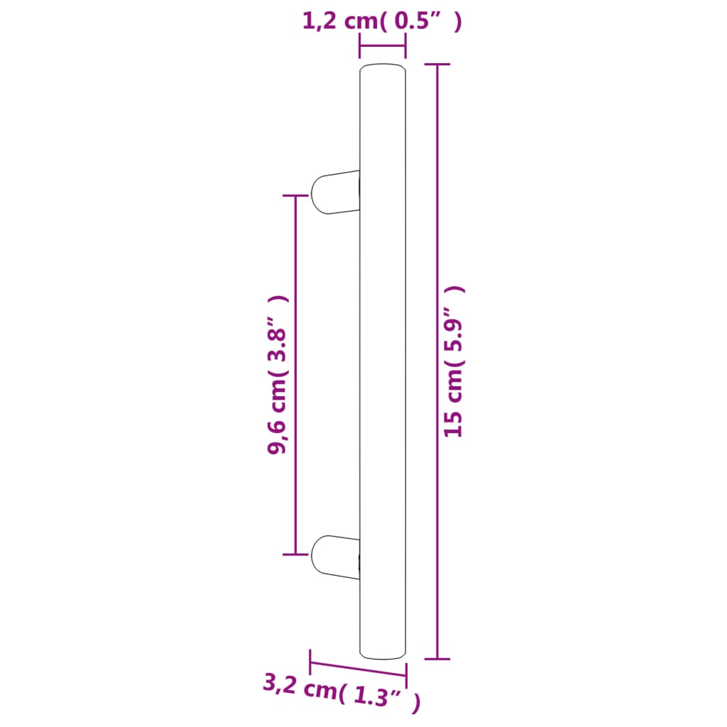 Mânere de dulap, 20 buc., bronz, 96 mm, oțel inoxidabil