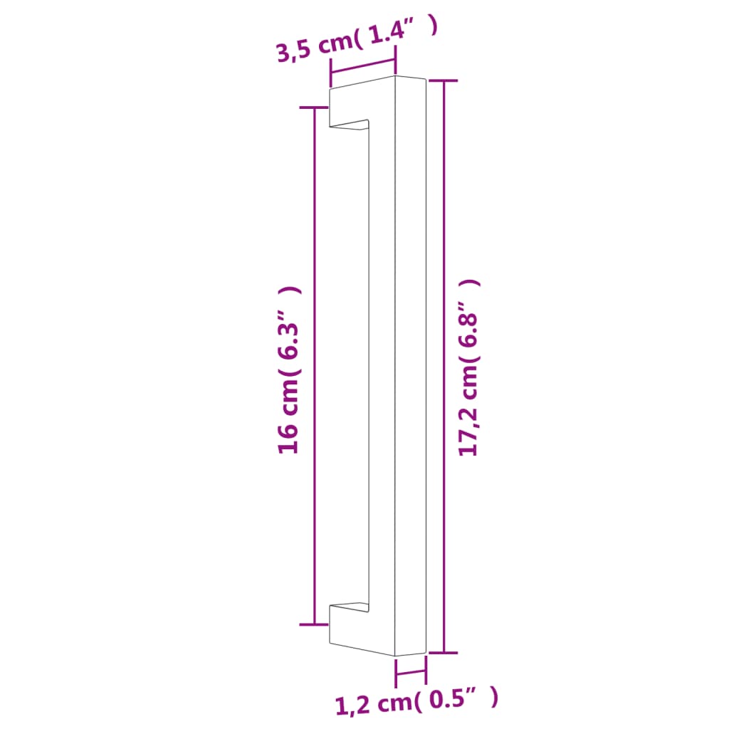 Mânere de dulap, 20 buc., argintiu, 160 mm, oțel inoxidabil