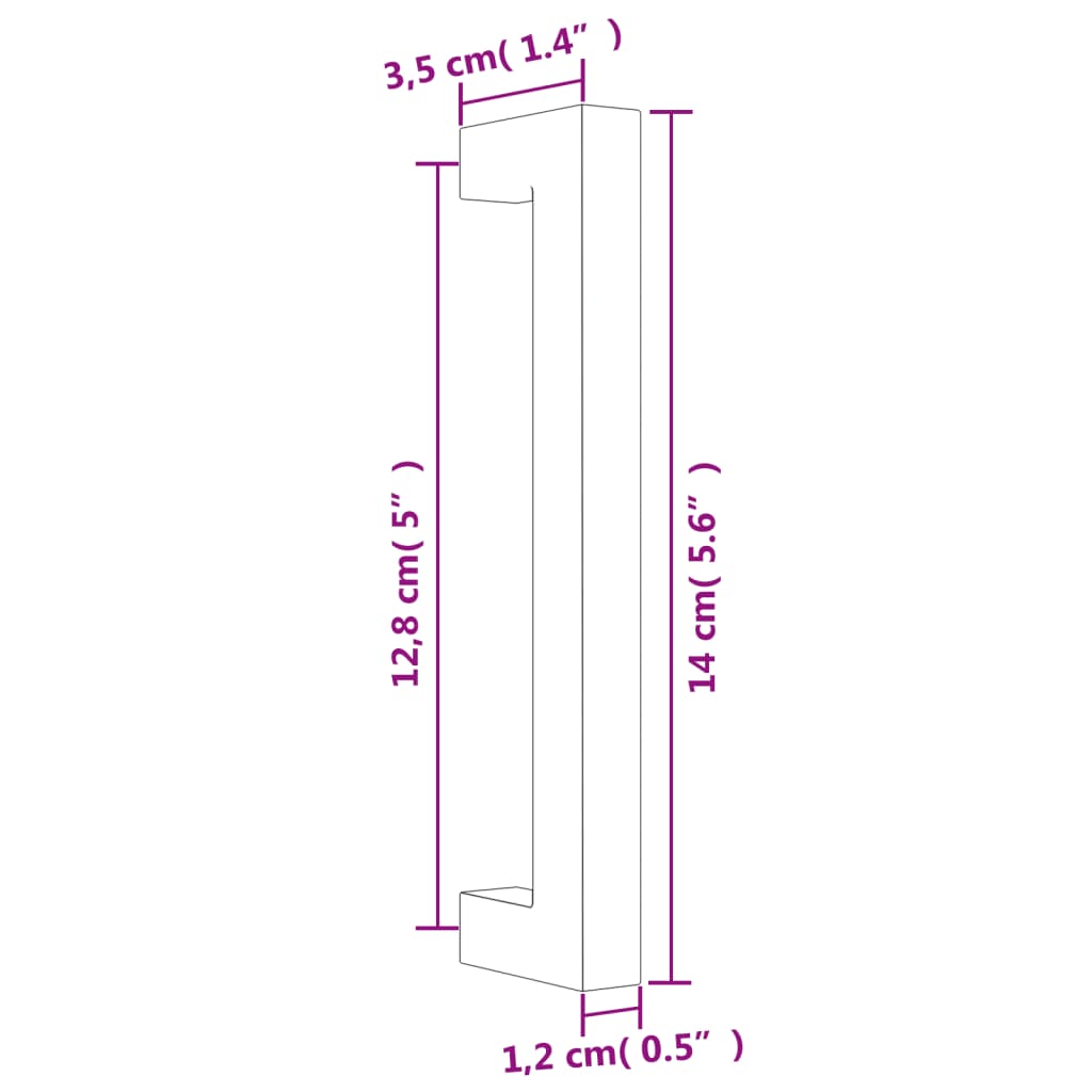 Mânere de dulap, 20 buc., auriu, 128 mm, oțel inoxidabil