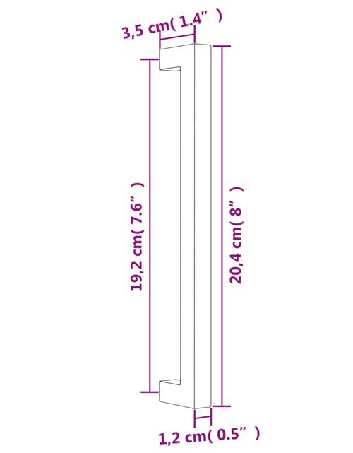 Încărcați imaginea în vizualizatorul Galerie, Mânere de dulap, 10 buc., bronz, 192 mm, oțel inoxidabil
