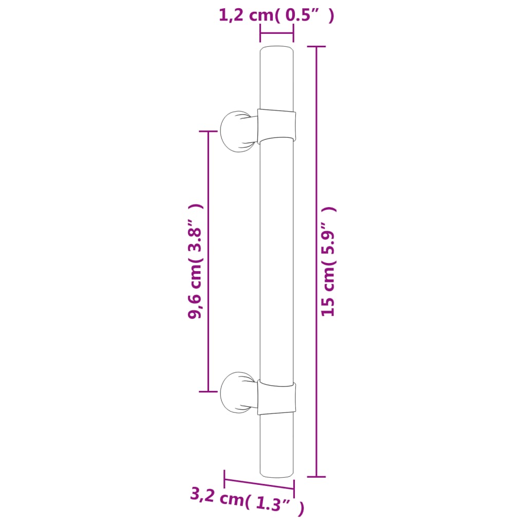 Mânere de dulap, 20 buc., argintiu, 96 mm, oțel inoxidabil