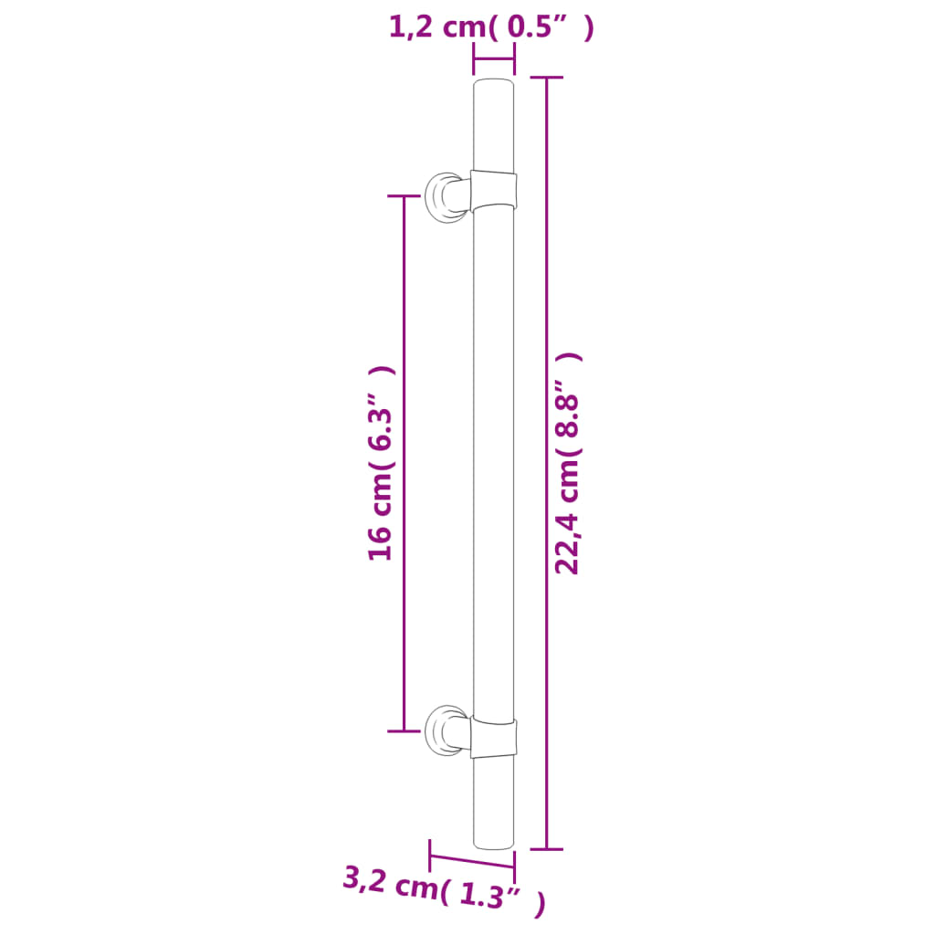 Mânere de dulap, 20 buc., argintiu, 160 mm, oțel inoxidabil