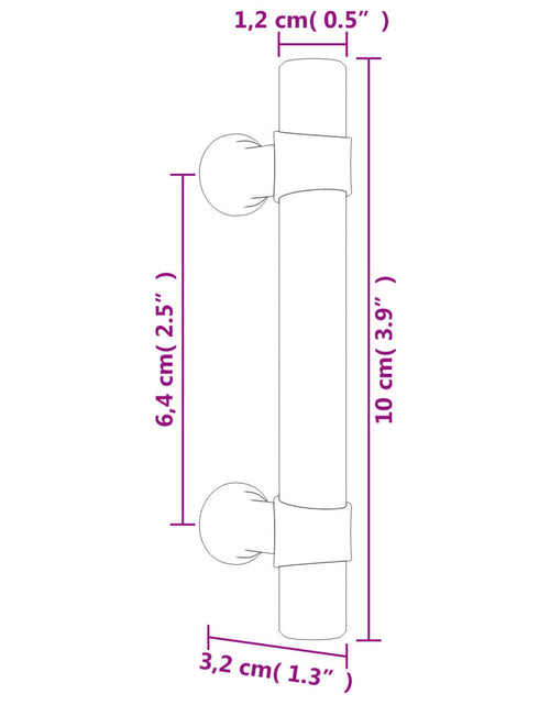 Încărcați imaginea în vizualizatorul Galerie, Mânere de dulap, 20 buc., bronz, 64 mm, oțel inoxidabil
