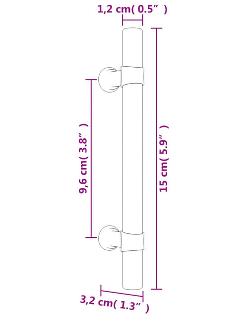 Încărcați imaginea în vizualizatorul Galerie, Mânere de dulap, 20 buc., bronz, 96 mm, oțel inoxidabil
