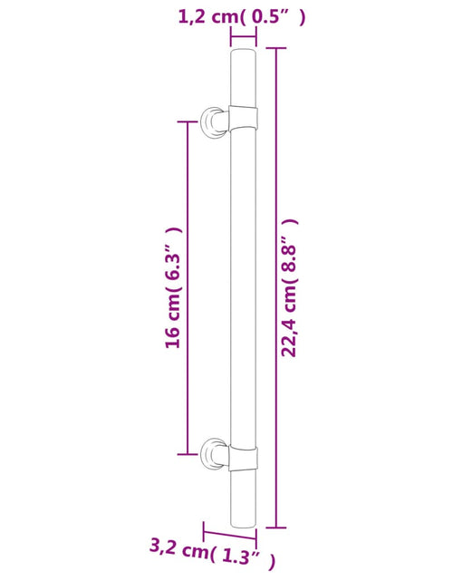 Încărcați imaginea în vizualizatorul Galerie, Mânere de dulap, 20 buc., bronz, 160 mm, oțel inoxidabil
