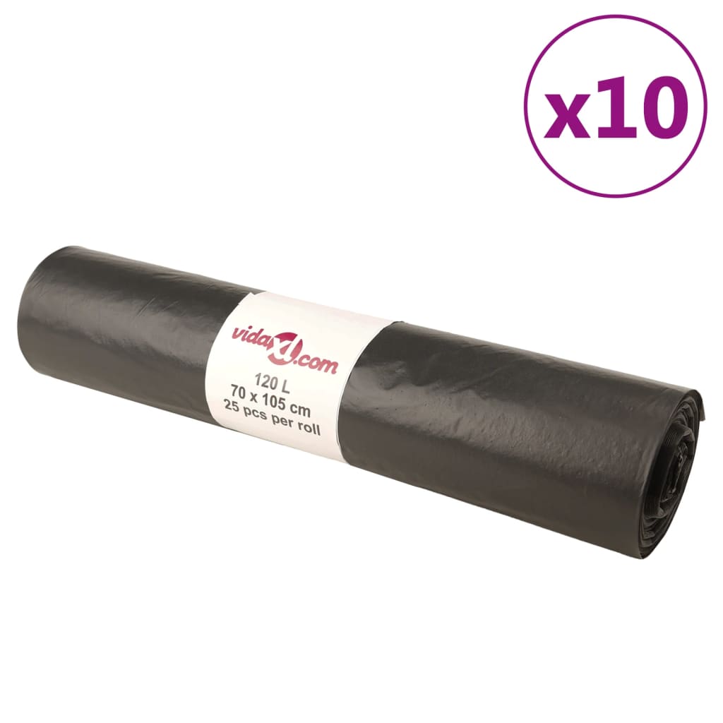 Saci de gunoi 250 buc. negru 120 L - Lando