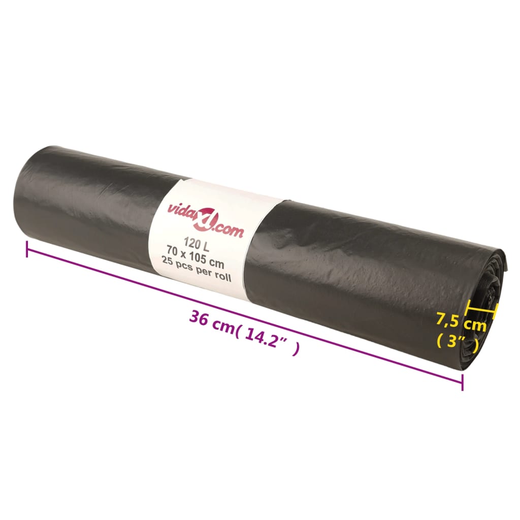 Saci de gunoi 250 buc. negru 120 L - Lando