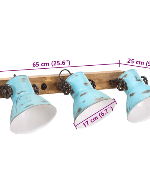 Загрузите изображение в средство просмотра галереи, Lampă de perete 25 W, albastru uzat, 65x25 cm, E27
