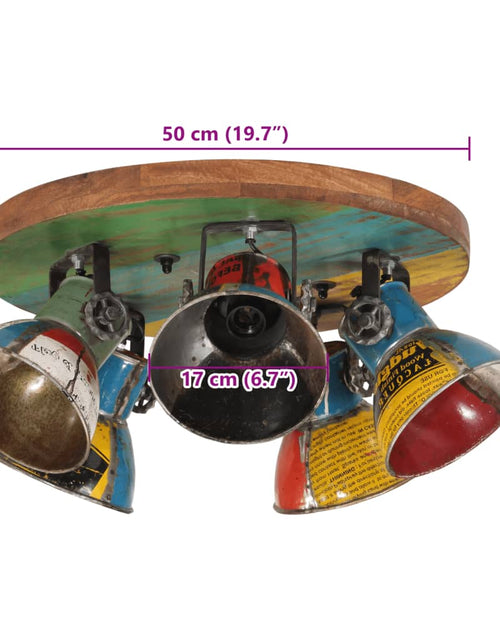 Загрузите изображение в средство просмотра галереи, Lampă de tavan 25 W, multicolor, 50x50x25 cm, E27

