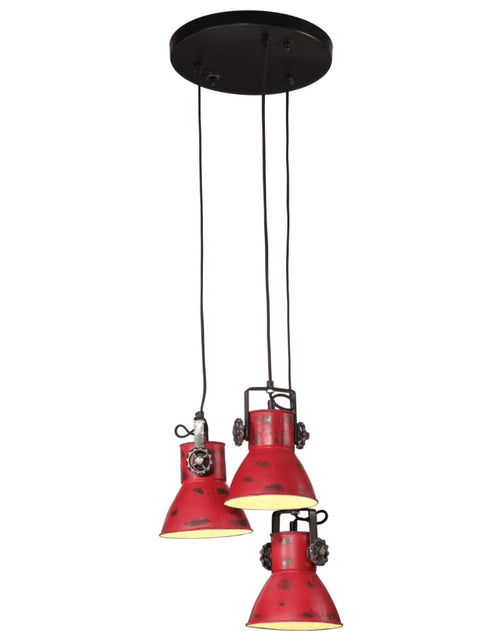 Încărcați imaginea în vizualizatorul Galerie, Lampă suspendată 25 W, roșu uzat, 30x30x100 cm, E27
