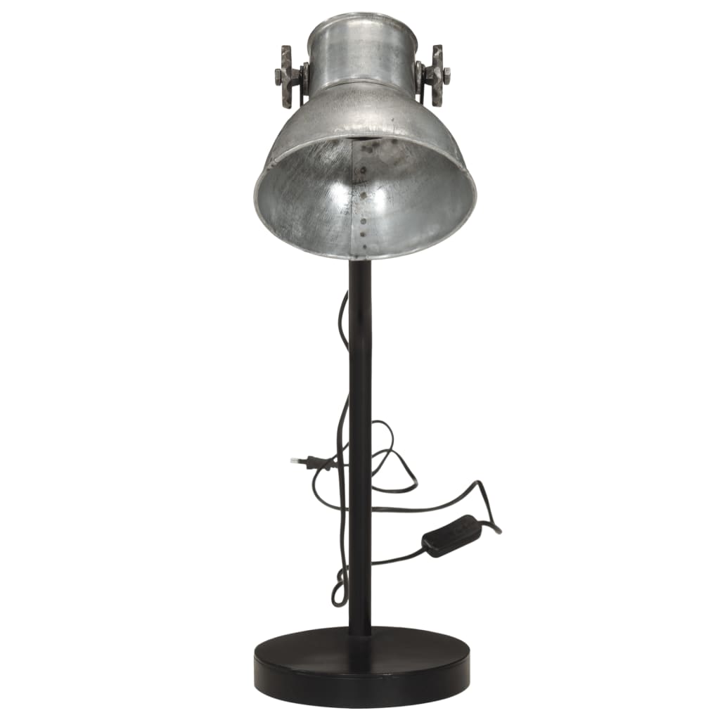 Lampă de birou 25 W, argintiu vintage, 17x17x60 cm, E27