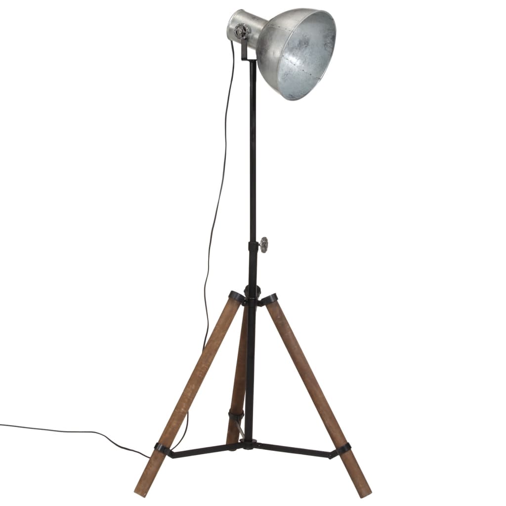 Lampă de podea 25 W, argintiu vintage, 75x75x90-150 cm, E27