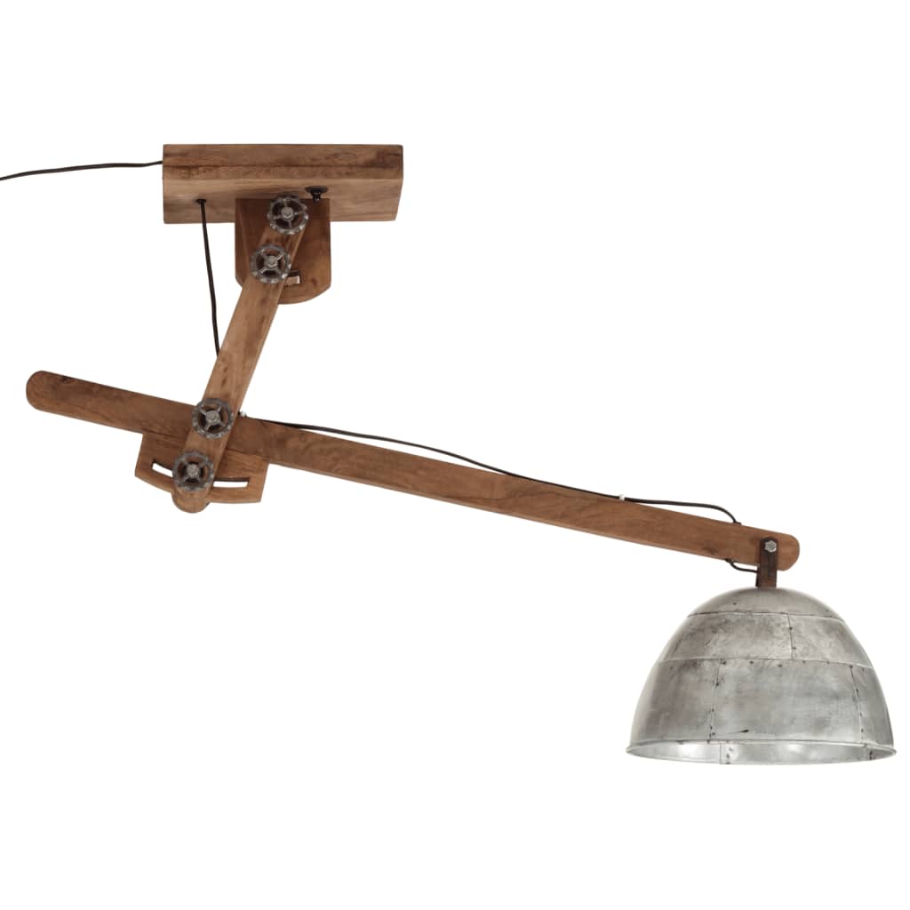 Lampă de tavan 25 W, argintiu vintage, 105x30x65-108 cm, E27