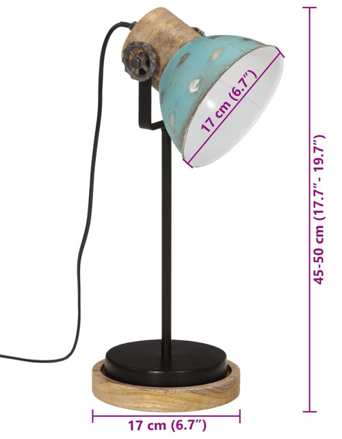 Încărcați imaginea în vizualizatorul Galerie, Lampă de birou 25 W, albastru uzat, 17x17x50 cm, E27
