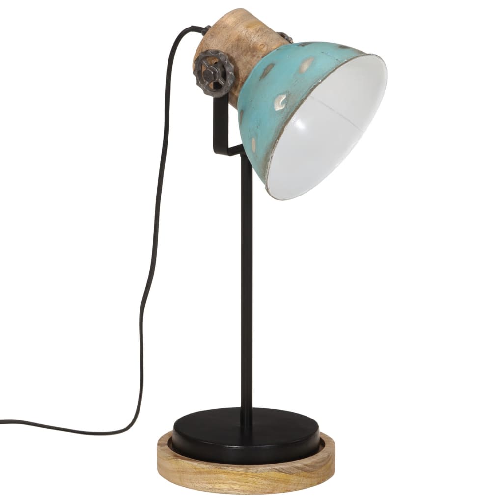 Lampă de birou 25 W, albastru uzat, 17x17x50 cm, E27