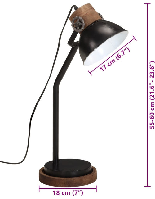 Încărcați imaginea în vizualizatorul Galerie, Lampă de birou 25 W, negru, 18x18x60 cm, E27
