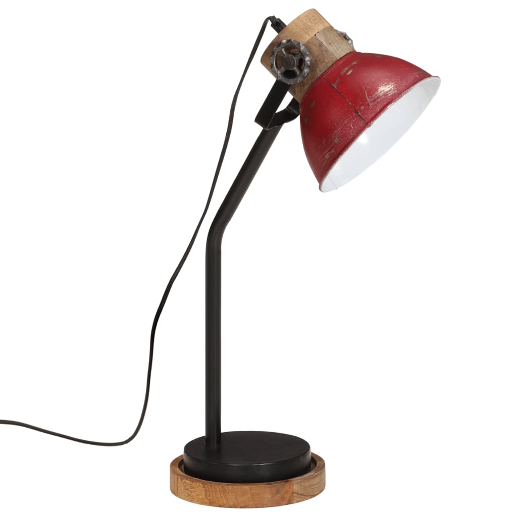 Lampă de birou 25 W, roșu uzat, 18x18x60 cm, E27