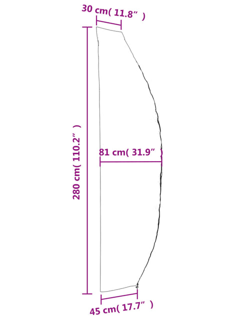 Încărcați imaginea în vizualizatorul Galerie, Husă umbrelă de grădină, negru, 280x30/81/45 cm, Oxford 420D
