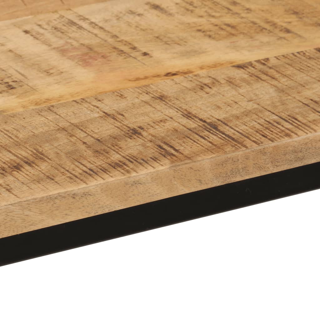 Masă consolă, 110x30x75 cm, lemn masiv de mango nefinisat/fier - Lando