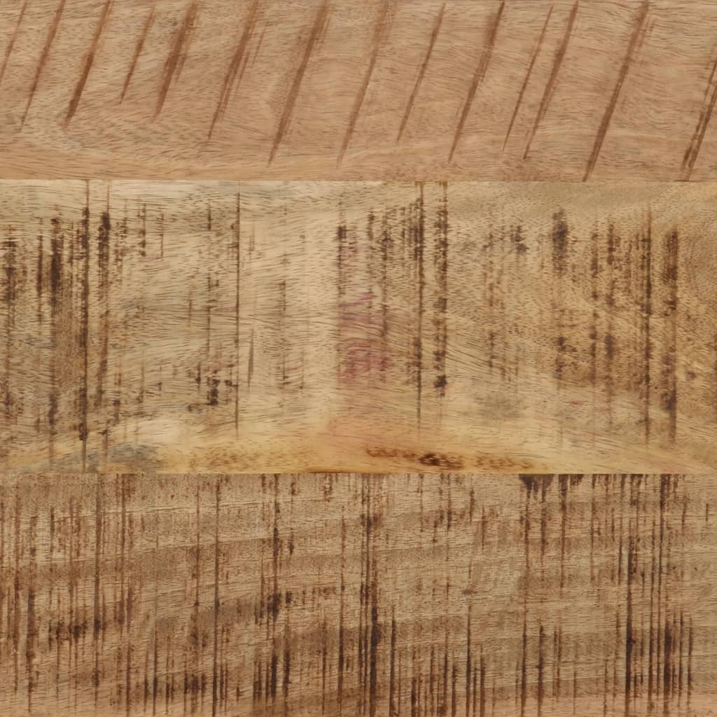 Masă consolă, 110x30x75 cm, lemn masiv de mango nefinisat/fier - Lando